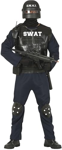 FIESTAS GUIRCA SWAT Polizei Kostüm Herren Erwachsene Größe L 52-54 von FIESTAS GUIRCA