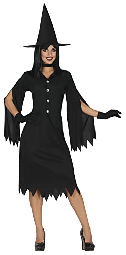 FIESTAS GUIRCA Salem Hexe Kostüm – Schwarzes Hexenkostüm mit Hexenhut – Halloween Kostüm Erwachsene Damen Größe 40-42 L FIESTAS GUIRCA Salem Hexe Kostüm – Schwarzes Hexenkostüm mit Hexenhut – Halloween Kostüm Erwachsene Damen Größe 40-42 L von FIESTAS GUIRCA