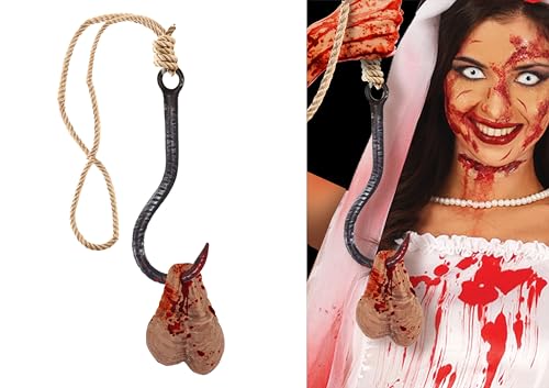 FIESTAS GUIRCA | Scherzartikel Haken mit Hoden - Kreatives Kostüm Zubehör für Halloween, Cosplay und Horrorfilm Partys - ideal für Horrorfilm-Charaktere von FIESTAS GUIRCA
