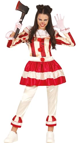 FIESTAS GUIRCA Schicker Killer Clown Halloween Kostüm Teenager Mädchen – Blutiges Rot Gestreiftes Clown Kostüm – Horror Zirkus Mädchen Halloween Kostüm Teens 14-16 Jahre FIESTAS GUIRCA Schicker Killer Clown Halloween Kostüm Teenager Mädchen – Blutiges Rot Gestreiftes Clown Kostüm – Horror Zirkus Mädchen Halloween Kostüm Teens 14-16 Jahre von FIESTAS GUIRCA