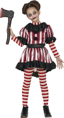 FIESTAS GUIRCA Schickes Clown Mädchen Kostüm in Rot Weiß und Schwarz Alter 7-9 Jahre inkl. Kleid, Halskrause und Hose - Für Karneval/Fasching, Halloween, Themen Partys FIESTAS GUIRCA Schickes Clown Mädchen Kostüm in Rot Weiß und Schwarz Alter 7-9 Jahre inkl. Kleid, Halskrause und Hose - Für Karneval/Fasching, Halloween, Themen Partys von FIESTAS GUIRCA