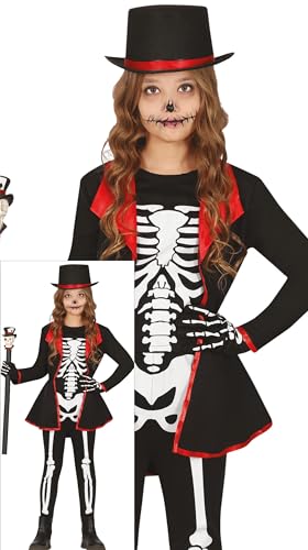 FIESTAS GUIRCA Schickes Skelett Halloween Kostüm Kinder – Skelett Kostüm Kinder Halloween Mädchen 10-12 Jahre von FIESTAS GUIRCA
