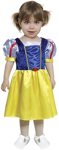 Fiestas Guirca Schnee Prinzessin Kostüm für Kleinkinder 2-3 Jahre - Märchen Prinzessin Kostüm inkl. Blau Gelbes Prinzessin Kleid - Mädchen Kostüm Karneval, Fasching, Halloween von Fiestas Guirca