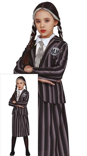 FIESTAS GUIRCA Schuluniform Gothic Familien Mädchen Kostüm – Halloween Kinder Kostüm für Mädchen von 3-4 Jahren von FIESTAS GUIRCA