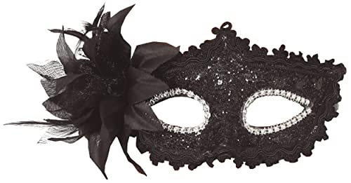 FIESTAS GUIRCA Schwarze Augenmaske mit Blume von FIESTAS GUIRCA