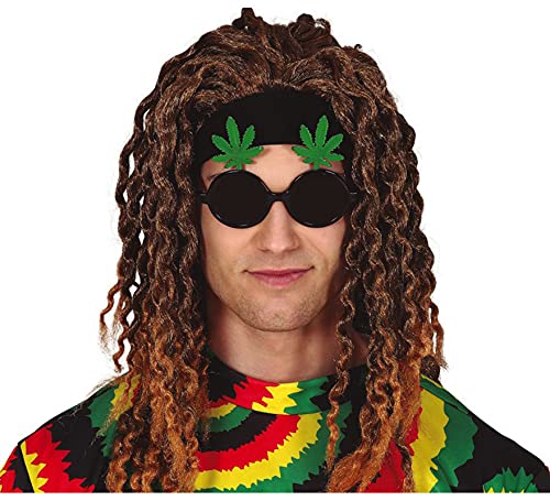 FIESTAS GUIRCA Schwarze Brille mit Marihuana-Blättern FIESTAS GUIRCA Schwarze Brille mit Marihuana-Blättern von FIESTAS GUIRCA