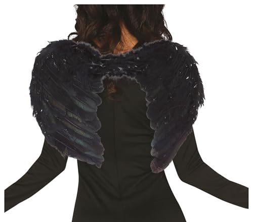 FIESTAS GUIRCA | Schwarze Federflügel - Kostümzubehör für Erwachsene - Ideal für Halloween, Themenpartys und Feiern - Perfekt für Dämonen und Engel - Rot FIESTAS GUIRCA | Schwarze Federflügel - Kostümzubehör für Erwachsene - Ideal für Halloween, Themenpartys und Feiern - Perfekt für Dämonen und Engel - Rot von FIESTAS GUIRCA