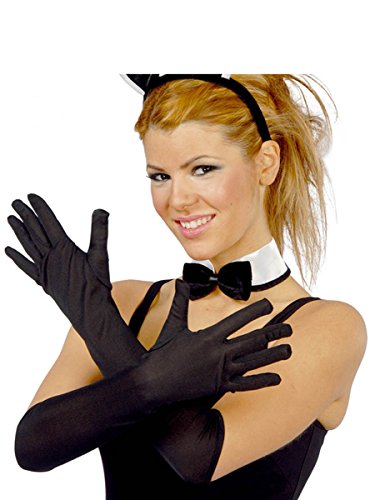 FIESTAS GUIRCA | Schwarze Handschuhe (Einheitsgröße) - Kostümzubehör für Erwachsene - Ideal für Halloween, Mittelalterfeste, Banditen, Musketiere und 20er Jahre - Hochwertiger Stoff - Schwarz von FIESTAS GUIRCA