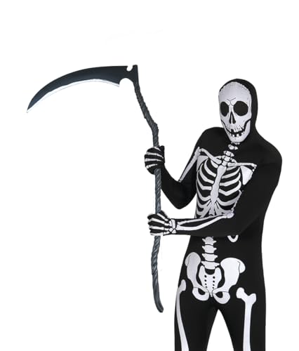 FIESTAS GUIRCA | Schwarze Sense (132 cm) - Kostüm Zubehör für Halloween, Cosplay - Zusammensteckbare Sense ideal für Horrorfilm Charaktere - Spielzeug Waffe für Sensenmann oder Grim Reaper von FIESTAS GUIRCA