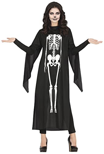 FIESTAS GUIRCA Schwarze Skelett Tunika Kostüm – Halloween Kostüm Erwachsene Damen Größe 40-42 L FIESTAS GUIRCA Schwarze Skelett Tunika Kostüm – Halloween Kostüm Erwachsene Damen Größe 40-42 L von FIESTAS GUIRCA