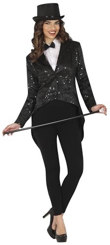 FIESTAS GUIRCA Schwarzer Frack mit Pailletten Karnevalskostüm Damen – Schicker Frack für Damen in Schwarz – Glänzender Smoking Frack Blazer Faschingskostüm Erwachsene Damen Größe L FIESTAS GUIRCA Schwarzer Frack mit Pailletten Karnevalskostüm Damen – Schicker Frack für Damen in Schwarz – Glänzender Smoking Frack Blazer Faschingskostüm Erwachsene Damen Größe L von FIESTAS GUIRCA