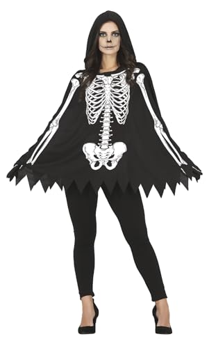 FIESTAS GUIRCA Schwarzer Poncho mit Skelett Aufdruck Kostüm Erwachsene Damen Größe FALSE FIESTAS GUIRCA Schwarzer Poncho mit Skelett Aufdruck Kostüm Erwachsene Damen Größe FALSE von FIESTAS GUIRCA