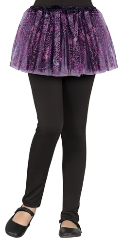 FIESTAS GUIRCA | Schwarzes Tutu mit lila Spinnen (30 cm) - Kinderzubehör für Halloween- und Piratenkostüme - Ideal für Jungen und Mädchen - Lila von FIESTAS GUIRCA