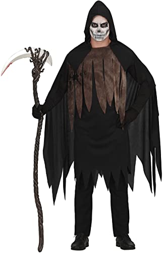 FIESTAS GUIRCA Sensenmann Killer Kostüm – Schwarze Robe mit Kapuze Kostüm Halloween Herren Größe 52-54 L FIESTAS GUIRCA Sensenmann Killer Kostüm – Schwarze Robe mit Kapuze Kostüm Halloween Herren Größe 52-54 L von FIESTAS GUIRCA