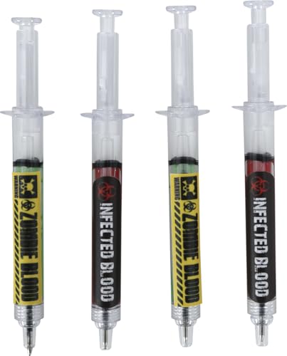 FIESTAS GUIRCA | Set 12 Halloween Spritze Kugelschreiber Infected Blood - Zubehör für Halloween und Mottopartys - Halloween Kulis ideal als Halloween Mitgebsel für Süßes oder Sauerers FIESTAS GUIRCA | Set 12 Halloween Spritze Kugelschreiber Infected Blood - Zubehör für Halloween und Mottopartys - Halloween Kulis ideal als Halloween Mitgebsel für Süßes oder Sauerers von FIESTAS GUIRCA