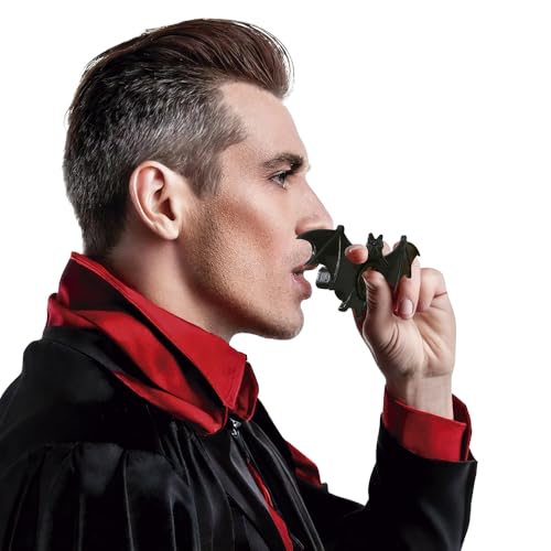 FIESTAS GUIRCA | Set 3 Fledermäuse (9x4 cm) - Gruselige Halloween Deko für Partys oder im Spukhaus - Schaurige Halloween Dekoration - Fledermaus Schwarz von FIESTAS GUIRCA