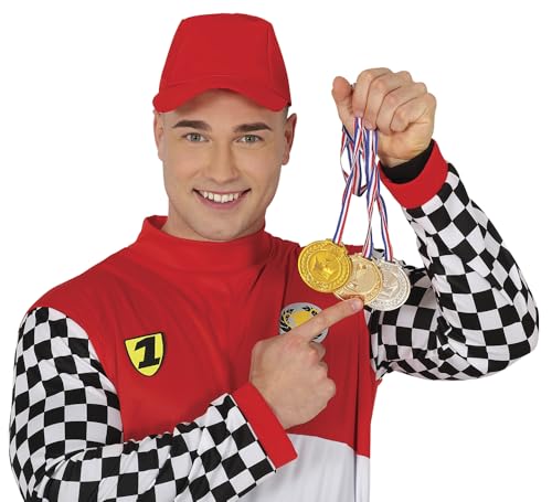 FIESTAS GUIRCA | Set mit 3 Sportmedaillen Gold, Silber und Bronze (7 cm) - Schmuckzubehör für Partys und Sportfeiern - Ideal für Wettbewerbe und Events - Gold, Silber, Bronze von FIESTAS GUIRCA