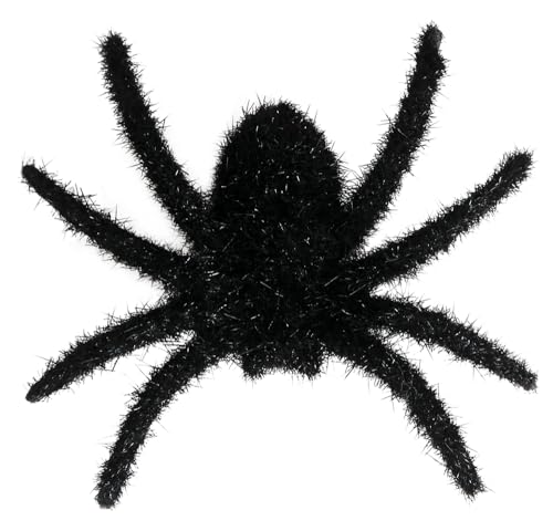 FIESTAS GUIRCA | Set mit 6 haarigen schwarzen Spinnen (6 cm) - Dekoration für Halloween und Kostümpartys - Ideal für eine gruselige Atmosphäre - Schwarz von FIESTAS GUIRCA