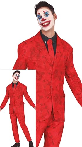 FIESTAS GUIRCA Shicker Killer Narr Halloween Kostüm Herren – Comic Bösewicht im Roten Anzug – Verrückter Clown Kostüm Herren Halloween M 48-50 FIESTAS GUIRCA Shicker Killer Narr Halloween Kostüm Herren – Comic Bösewicht im Roten Anzug – Verrückter Clown Kostüm Herren Halloween M 48-50 von FIESTAS GUIRCA