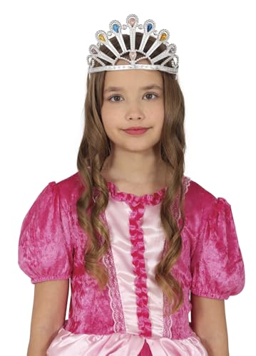 FIESTAS GUIRCA | Silberne Mittelalter Prinzessinnen Krone (Einheitsgröße) - Kinder Zubehör für Prinzessinnen Kostüme und Themenfeiern - Ideal für Mädchenpartys - Silber von FIESTAS GUIRCA