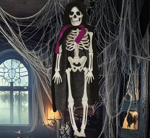 FIESTAS GUIRCA | Skelett Bräutigam Hängefigur (43 cm) - Halloween Dekoration für Skelett Themenpartys - Ideal für gruselige Umgebungen und Schreckensszenarien - Schwarz und Weiß von FIESTAS GUIRCA