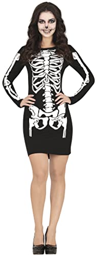FIESTAS GUIRCA Skelett Kostüm – Schwarzes Skelett Minikleid Halloween Kostüm Erwachsene Damen Größe 40-42 L FIESTAS GUIRCA Skelett Kostüm – Schwarzes Skelett Minikleid Halloween Kostüm Erwachsene Damen Größe 40-42 L von FIESTAS GUIRCA