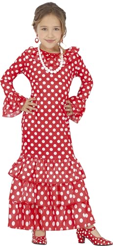 Fiestas Guirca Spanische Flamenco Tänzerin Mädchen Kostüm - Alter 7-9 Jahre - Authentisches Kinder Flamenco Kostüm rot weißes Pünktchen Kleid - Länderkostüm für Karneval, Fasching, Halloween Fiestas Guirca Spanische Flamenco Tänzerin Mädchen Kostüm - Alter 7-9 Jahre - Authentisches Kinder Flamenco Kostüm rot weißes Pünktchen Kleid - Länderkostüm für Karneval, Fasching, Halloween von Fiestas Guirca