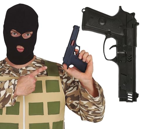 FIESTAS GUIRCA | Spielzeugpistole - Kostümzubehör für Polizei, Militär und SWAT - Ideal für Partys, Halloween, Karneval und Themen-Events - Schwarz FIESTAS GUIRCA | Spielzeugpistole - Kostümzubehör für Polizei, Militär und SWAT - Ideal für Partys, Halloween, Karneval und Themen-Events - Schwarz von FIESTAS GUIRCA