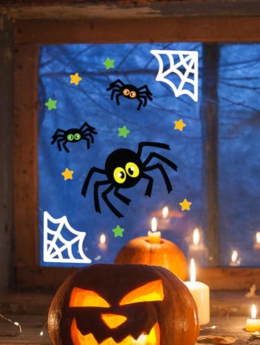 FIESTAS GUIRCA | Spinnen Gel Dekoration (20x25 cm) - Wand-, Tür- und Fensterdeko - Ideal für Halloween und Gruselfeste - Spinnen Dekoration für Feiern - Mehrfarbig von FIESTAS GUIRCA