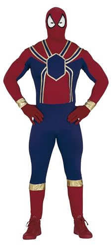 FIESTAS GUIRCA Spinnen Held Kostüm – Rotes, blaues und goldenes Super Spider Kostüm mit Maske und Overall für Karneval Fasching Herren Größe L 52-54 FIESTAS GUIRCA Spinnen Held Kostüm – Rotes, blaues und goldenes Super Spider Kostüm mit Maske und Overall für Karneval Fasching Herren Größe L 52-54 von FIESTAS GUIRCA