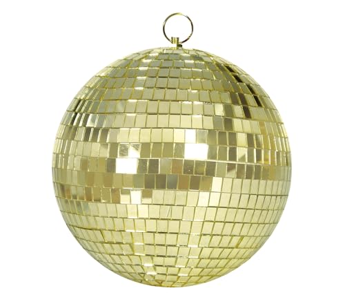 FIESTAS GUIRCA | Stillvolle Goldene Discokugel 30 cm – Glänzende Partydekoration für DJ Partys, Silvester, Geburtstage – Ideal für Retro Partys und Indoor-Events – 70er Jahre Disco Kugel Gold von FIESTAS GUIRCA
