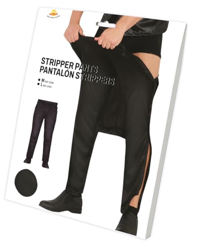 FIESTAS GUIRCA | Stripperhose Schwarz (48-50/M) - Kostümzubehör für Junggesellenabschiede und Erwachsenenpartys - Ideal für Männer - Textil für Shows und Feiern - Schwarz von FIESTAS GUIRCA