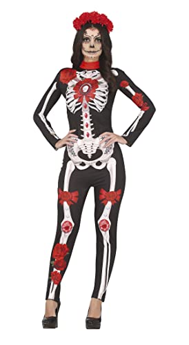 FIESTAS GUIRCA Tag der Toten Jumpsuit mit Skelett-, Blumen- und Juwelen-Print - Día De Los Muertos Outfit Kostüm Erwachsene Damen Größe M 36-38 FIESTAS GUIRCA Tag der Toten Jumpsuit mit Skelett-, Blumen- und Juwelen-Print - Día De Los Muertos Outfit Kostüm Erwachsene Damen Größe M 36-38 von FIESTAS GUIRCA