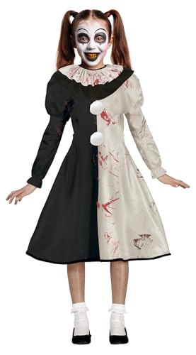 FIESTAS GUIRCA | Terrorizer Clown Halloween Kostüm Kinder (5-6 Jahre) - Horrorfilm Clown Kostüm für Karneval Fasching inkl. Kleid in Schwarz und Weiß - Killer Kombination Halloween Mädchen von FIESTAS GUIRCA