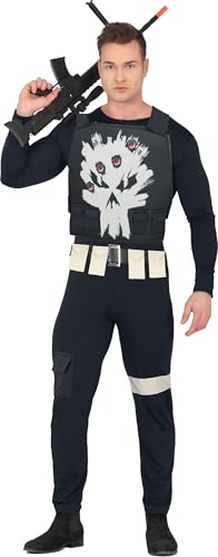 FIESTAS GUIRCA | The Revenger Halloween Kostüm Herren (48-50/M) - Comics Superheld Kostüm für Karneval Fasching inkl. Weste, Gürtel und Overall - Superhelden Kostüm Herren Halloween - Blau von FIESTAS GUIRCA