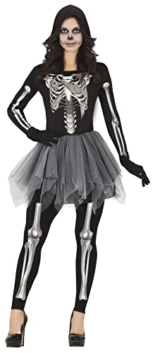 FIESTAS GUIRCA Tullrock Skelett Kostüm – 3D-Druck Kleid mit Kapuze und Leggings Halloween Kostüm Erwachsene Damen Größe 34-36 S FIESTAS GUIRCA Tullrock Skelett Kostüm – 3D-Druck Kleid mit Kapuze und Leggings Halloween Kostüm Erwachsene Damen Größe 34-36 S von FIESTAS GUIRCA