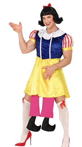 FIESTAS GUIRCA Unartige Schneeprinzessin Karneval Kostüm Herren – Prinzessin & der Zwerg Lustiges Frauenkostüm für Männer JGA – Junggesellenabschied Herren Kostüm Karneval Fasching Größe M von FIESTAS GUIRCA