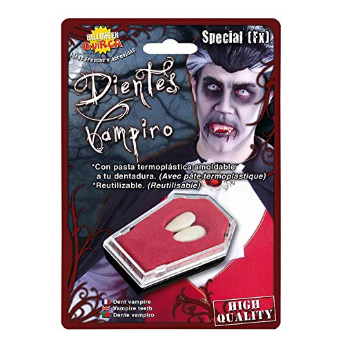 FIESTAS GUIRCA | Vampirzähne aus Thermoplastik für Erwachsene Unisex - Kostümzubehör für Vampir- und Monsterkostüme - Ideal für Halloween und Themenpartys - Weiß FIESTAS GUIRCA | Vampirzähne aus Thermoplastik für Erwachsene Unisex - Kostümzubehör für Vampir- und Monsterkostüme - Ideal für Halloween und Themenpartys - Weiß von FIESTAS GUIRCA