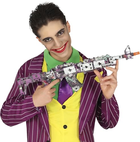 FIESTAS GUIRCA | Verrückte Narr Maschinenpistole (62 cm) - Spielzeugwaffe für Superhelden- und Bösewicht Kostüme, Gaukler und Halloween - Ideal für Kostümpartys - Lila von FIESTAS GUIRCA