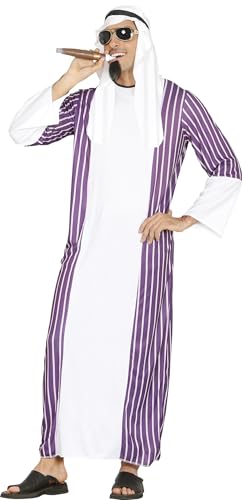 FIESTAS GUIRCA Wohlhabender Scheich Kostüm Herren – Arabisches Kostüm Fasching, Weiß u. Lila inkl. Scheichtuch – Herren Kostüm Karneval Fasching Scheich Größe XL 54-56 FIESTAS GUIRCA Wohlhabender Scheich Kostüm Herren – Arabisches Kostüm Fasching, Weiß u. Lila inkl. Scheichtuch – Herren Kostüm Karneval Fasching Scheich Größe XL 54-56 von FIESTAS GUIRCA
