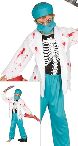 FIESTAS GUIRCA Zombie Doktor Halloween Kostüm Kinder – Blutiger Chirurg Kostüm – Arzt Halloween-Kostüm Junge 3-4 Jahre von FIESTAS GUIRCA