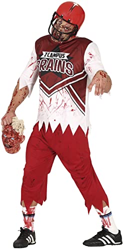 Fiestas GUiRCA Zombie Quarterback Kostüm – Blutiger Rugby Football Spieler Uniform Kostüm Halloween Herren Größe 52-54 L von Fiestas GUiRCA