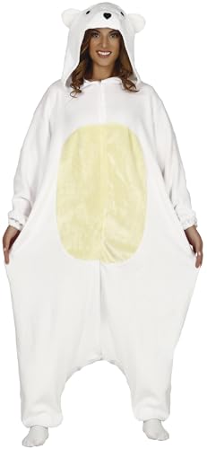 Fiestas GUiRCA Eisbär Onesie Erwachsene – Eisbär Kostüm Herren u Damen - Größe L 42 – 44 - Polarbär Kostüm Erwachsene Karneval, Fasching Kostüm Damen Lustig, Lustige Kostüme Männer Eisbär Pyjama Fiestas GUiRCA Eisbär Onesie Erwachsene – Eisbär Kostüm Herren u Damen - Größe L 42 – 44 - Polarbär Kostüm Erwachsene Karneval, Fasching Kostüm Damen Lustig, Lustige Kostüme Männer Eisbär Pyjama von Fiestas GUiRCA