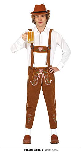 Fiestas GUiRCA Kostüm Lederhose Herren mit traditionellem Stick - Kostüm Oktoberfest Herren - Größe L 52–54 - Trachten-Lederhose Tiroler Kostüm Karneval, Bayernhose Kostüm Erwachsene, Wiesen Outfit Fiestas GUiRCA Kostüm Lederhose Herren mit traditionellem Stick - Kostüm Oktoberfest Herren - Größe L 52–54 - Trachten-Lederhose Tiroler Kostüm Karneval, Bayernhose Kostüm Erwachsene, Wiesen Outfit von Fiestas GUiRCA