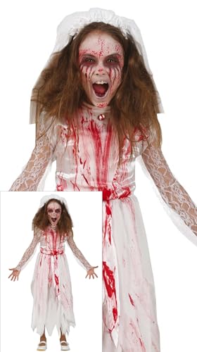 FIESTAS GUIRCA Blutige Horror Braut Kostüm für Mädchen Alter 7-9 Jahre |inkl. Haarband mit Schleier und blutiges Brautkleid - Für Halloween, Karneval/Fasching, Themen Partys FIESTAS GUIRCA Blutige Horror Braut Kostüm für Mädchen Alter 7-9 Jahre |inkl. Haarband mit Schleier und blutiges Brautkleid - Für Halloween, Karneval/Fasching, Themen Partys von FIESTAS GUIRCA