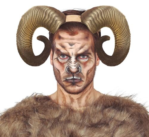 Fiestas Guirca Dämonen Hörner, Faun Hörner Cosplay, Geweih Haarreif, Cosplay Horns. Kostüm Zubehör für Karneval, Fasching Accessoires Herren u. Damen, Fastnacht, Halloween von FIESTAS GUIRCA