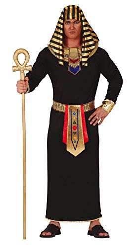 FIESTAS GUIRCA König Pharao Kostüm Herren in Schwarz Gold - Größe M 48 – 50 - Ägyptischer König Kostüm - Männer Kostüm Pharao Karneval, Ägypter Fasching Kostüm Erwachsene, Ägyptischer Prinz Kostüm von FIESTAS GUIRCA