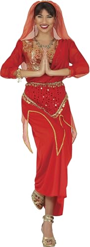 Fiestas Guirca Rot goldenes Bauchtanz Kostüm Damen – Bollywood Star Kostüm Fastnacht - Größe L 42 – 44 - Arabische Prinzessin Kostüm Damen inkl. Bauchtanz Hüfttuch - Karneval, Faschingskostüme Damen Fiestas Guirca Rot goldenes Bauchtanz Kostüm Damen – Bollywood Star Kostüm Fastnacht - Größe L 42 – 44 - Arabische Prinzessin Kostüm Damen inkl. Bauchtanz Hüfttuch - Karneval, Faschingskostüme Damen von Fiestas Guirca