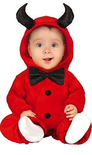 FIESTAS GUIRCA Teufelkostüm für Kleinkinder Babykostüm für Halloween rot-schwarz - Rot von Fiestas GUiRCA