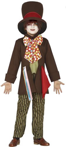 FIESTAS GUIRCA Verrückter Schneider Kostüm für Kinder - Alter 5-6 Jahre - Wunder Kleider Macher Jungen u. Mädchen Kostüm inkl. Riesen Hut - Karneval, Fasching, Halloween, Märchen Land Themen Party von FIESTAS GUIRCA